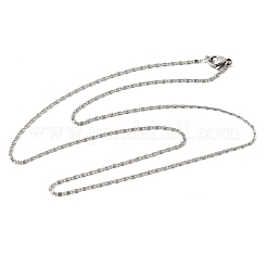 ユニセックス 304 ステンレススチール ルマキナ チェーンネックレス  ステンレス鋼色  18.07インチ（45.9cm）&nbsp;NJEW-K305-13P