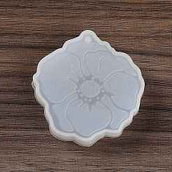 ペンダント DIY シリコン型  レジン型  UVレジン用  エポキシ樹脂工芸品作り  花  51x50x11.5mm  穴：3mm&nbsp;LS-DIY-K073-14D