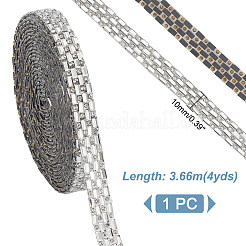 ホットラインストーン  粘着樹脂ラインストーントリミング  長方形  10mm  約4ヤード/個&nbsp;DIY-WH0531-01B