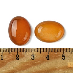 天然石赤瑪瑙カボション  染め＆加熱  オーバル  砂茶色  20x15x5mm&nbsp;G-L601-03F-03