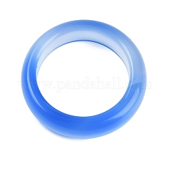 女性用染色＆加熱天然瑪瑙指輪  ライトスカイブルー  5.5mm  内径：17~17.5mm&nbsp;RJEW-Z075-02R