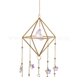 Geometric Metal Suncatchers Wall Hanging Decoration&nbsp;HJEW-G018-01A-G