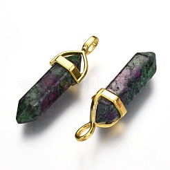 Natural Ruby in Zoisite Double Terminated Pointed Pendants&nbsp;G-G902-B15