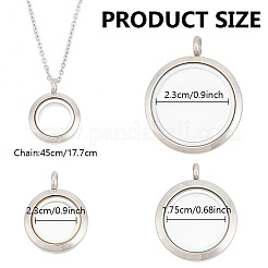 DIY Blank Floating Charm Necklace Making Kit&nbsp;DIY-DR0001-18