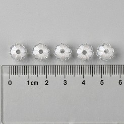 透明なアクリルビーズ  二層ビーズ  ラウンド  カボチャ  透明  10mm  穴：2mm&nbsp;X-TACR-S089-10mm-01