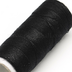 布地やDIYクラフト用品402ポリエステル縫糸コード  ブラック  0.1mm  約120m /ロール  10のロール/袋&nbsp;OCOR-R027-15