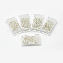Mgb松野ガラスビーズ  日本製シードビーズ  12/0銀並ぶガラス丸穴rocaillesシードビーズ  透明  2x1mm  穴：0.5mm  約900個/箱  正味重量：約10g /箱&nbsp;SEED-R033-2mm-34RR