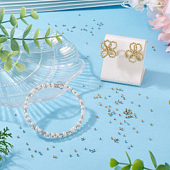 400個2色304ステンレススチールビーズ  ラウンド  本金メッキ&ステンレススチールカラー  2x2mm  穴：0.8mm  約200PCS /カラー&nbsp;STAS-TA0001-48