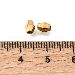 304ステンレススチールビーズ  イオンプレーティング（ip）  多面カット双円錐形  18KGP本金メッキ  5x3.5x4mm  穴：1.4mm&nbsp;STAS-L315-006G