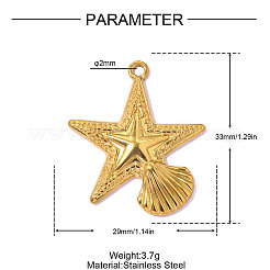 304 Stainless Steel Pendants&nbsp;STAS-OY019-60G