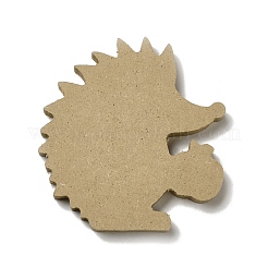 秋の片面プリントウッドカボション  ハリネズミ  109x104x12mm&nbsp;WOOD-I010-01D