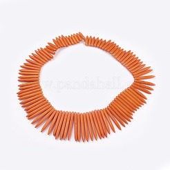 Synthetic Turquoise Graduated Spike Beads Strands&nbsp;G-F604-10I