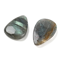 天然石ラブラドライトペンダント  不規則なティアドロップチャーム  32~40x18~22x6~7.5mm  穴：1.4mm&nbsp;G-K381-30