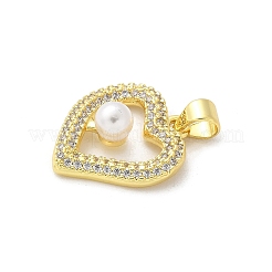 Brass Micro Pave Cubic Zirconia Pendants&nbsp;KK-S511-19G