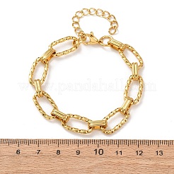 304 Stainless Steel Twisted Oval Link Chain Bracelets for Women&nbsp;BJEW-F536-05G