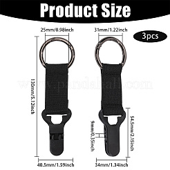 Polyester Plastic Braided Band Hat Clips&nbsp;DIY-WH0899-316