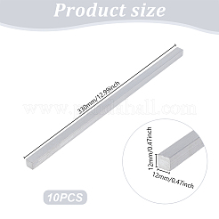 アルミ棒  長方形  プラチナ  330x12x12mm&nbsp;DIY-WH0504-378