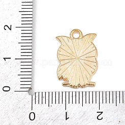 バレンタインデー合金エナメルペンダント  ライトゴールド  フクロウ  19x13x1.5mm  穴：1.8mm&nbsp;ENAM-I084-01KCG-28