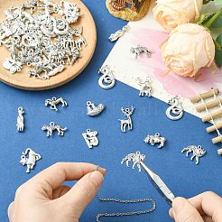 60Pcs 12 Styles Tibetan Style Alloy Pendants&nbsp;TIBE-CJ0001-36