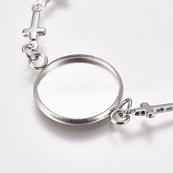 304 Stainless Steel Bracelet Making&nbsp;STAS-WH0014-19P