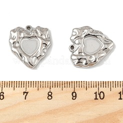 304 Stainless Steel Pendant Cabochon Settings&nbsp;STAS-L022-540P