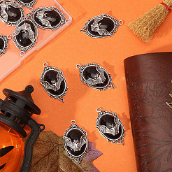 12Pcs Vampire Bat Shaped Alloy Enamel Pendants&nbsp;ENAM-CA0001-87B