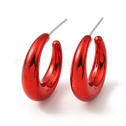 Ring Acrylic Stud Earrings&nbsp;EJEW-P251-34
