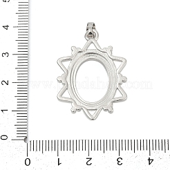 Brass Pendant Cabochon Settings&nbsp;KK-S521-14P