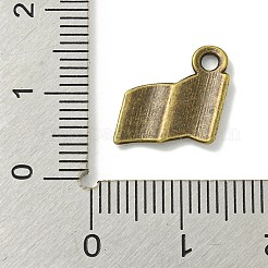 合金のチベット風チャーム  鉛フリー＆カドミウムフリー  本  アンティークブロンズ  12x13.5x1.5mm  穴：1.5mm&nbsp;TIBE-I026-5995AB