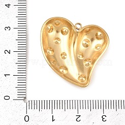 304ステンレススチールとABSプラスチック製の模造真珠ペンダント  ハートチャーム  イオンプレーティング（ip）  18KGP本金メッキ  26x27.5x6mm  穴：1.6mm&nbsp;STAS-Z185-03G-02