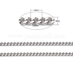 Tarnish Resistant 304 Stainless Steel Curb Chains&nbsp;CHS-R009-02