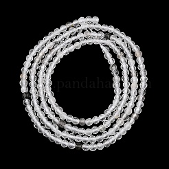 天然ハーキマーダイヤモンドビーズ連売り  多面カットラウンド  2.5mm  穴：0.5mm  約191個/連  15.35''（39センチメートル）&nbsp;GG-NH0014-D03-2mm