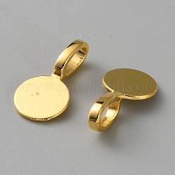 合金グルーオンフラットパッドベイル  ゴールドカラー  18x9x5.5mm  穴：6x3.5mm&nbsp;FIND-WH0152-856B-G