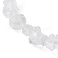 オパライトチップビーズブレスレット  304ステンレススチール留め具付き  7-1/4インチ（18.5cm）&nbsp;BJEW-JB09686-08