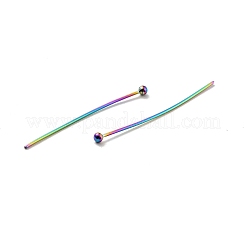 イオンプレーティング（IP）304ステンレス鋼ボールヘッドピン  虹色  30x0.6mm  22ゲージ  ヘッド：1.9mm&nbsp;LS-STAS-E156-03M-03