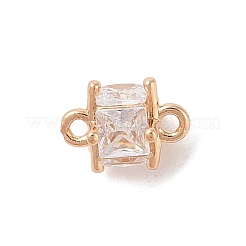 Brass Connector Charms with Glass&nbsp;KK-B100-074G
