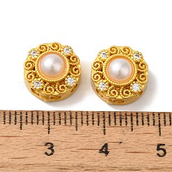 Rack Plating Hollow Brass Cubic Zirconia Beads&nbsp;KK-K381-21A-MG