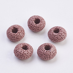 Natural Dyed Lava Rock European Beads&nbsp;G-E477-A