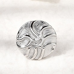 女性用304ステンレススチール指輪  ラウンド  ステンレス鋼色  usサイズ7 1/4(17.5mm)&nbsp;RJEW-A093-01P