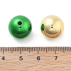 クリスマステーマ UVメッキアクリルビーズ  ラウンド  ミックスカラー  14mm  穴：2mm&nbsp;PACR-B003-01B