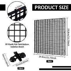 PPプラスチック製水槽底断熱ボード8枚  PPプラスチック吸盤クリップ16個付き  ブラック  298x298x6.5mm  8pc&nbsp;FIND-BC0019-46B-02