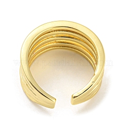 Brass Micro Pave Cubic Zirconia Open Cuff Ring&nbsp;RJEW-C033-08G