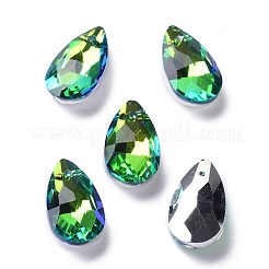 Faceted Teardrop Glass Pendants&nbsp;GLAA-O008-AM