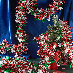 PET Shiny Tinsel Hanging Garland&nbsp;AJEW-TADJ0001-04