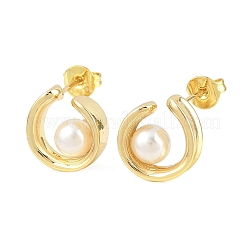 Brass Stud Earrings&nbsp;EJEW-D338-02G