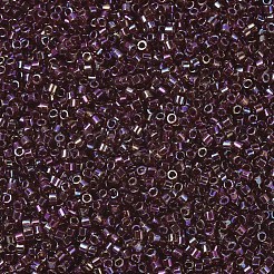 MIYUKIデリカビーズ  シリンダー  日本製シードビーズ  11/0  （db1242)トランスペアレントダーククランベリーab  1.3x1.6mm  穴：0.8mm  約10000個/袋  50 G /袋&nbsp;SEED-X0054-DB1242
