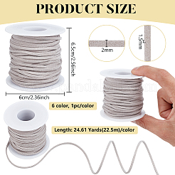 6Pcs 6 Colors Faux Suede Cord&nbsp;OCOR-BC0008-82A