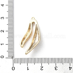 真鍮チャーム  カドミウムフリー＆ニッケルフリー＆鉛フリー  不規則な幾何学  ナゲット  29.5x15x4mm  穴：1mm&nbsp;LS-KK-S513-08C-G