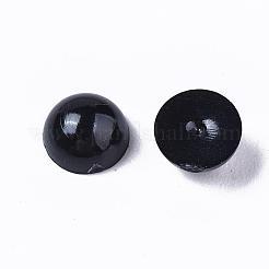 ABSプラスチック製カボション  模造パール  半円  ブラック  6x3mm  約5000個/袋&nbsp;OACR-S012-6mm-Z25