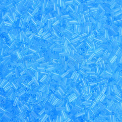 透明なガラスラッパビーズ  丸い穴  ディープスカイブルー  3~8x2mm  穴：0.7mm  約450g /ポンド&nbsp;SEED-N005-001-C12